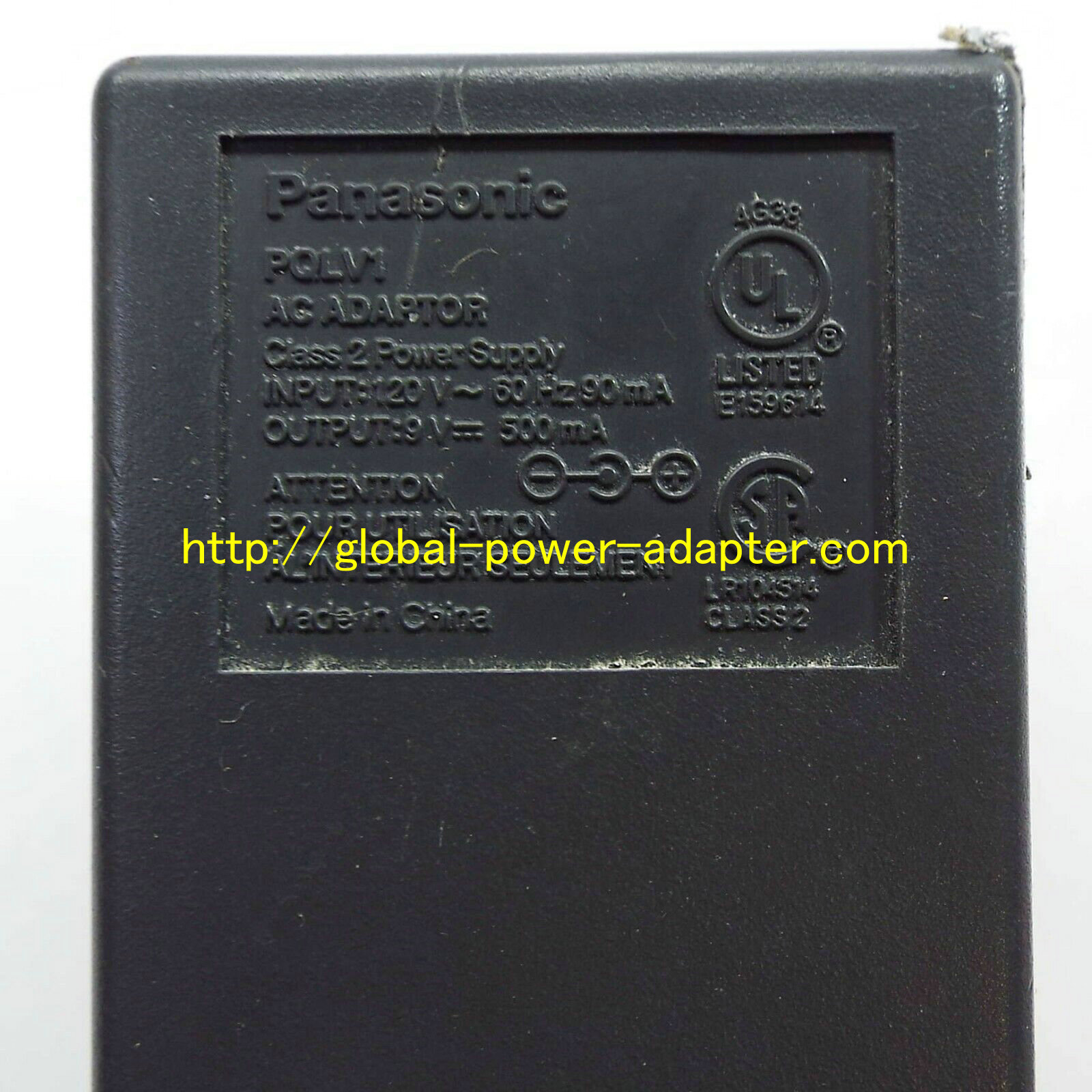 *Brand NEW* Panasonic 9V 500mA AC DC Adapter PQLV1 POWER SUPPLY - Click Image to Close